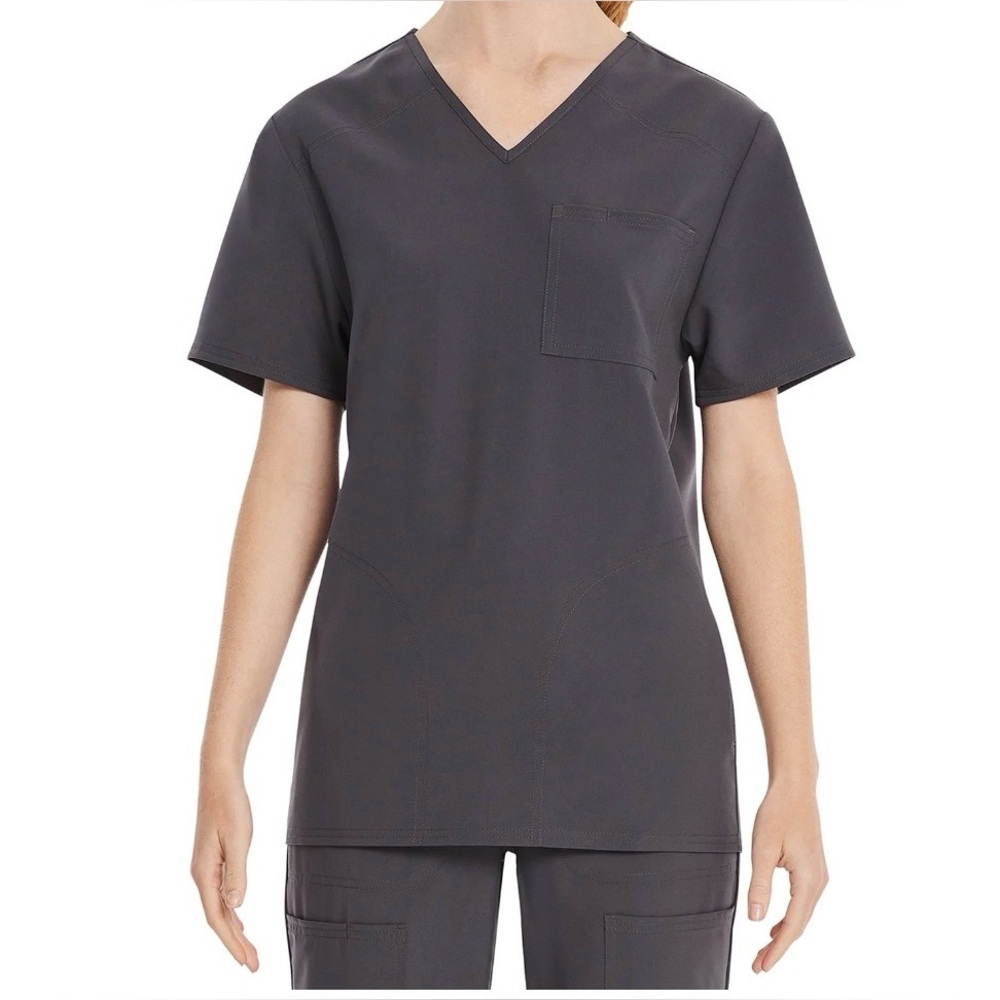 Scrubstar Gray Scrub Top 3XL Unisex V-Neck Medical Healthcare